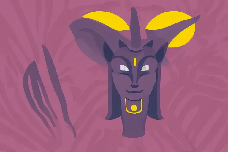 Image similar to a cute anubis god, digital art, iconic icon, 2 d vector logo, cartoon