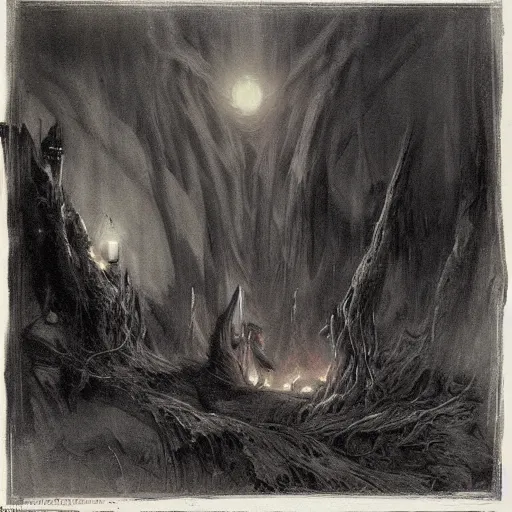 Image similar to the fire in my core heats my heart to the breaking point, twixt horror and despair my lungs catch, but cannot sate. The mind from direction fails, and cannot help but confuse my gait. dark concept art, by Greg Rutkowski, Gustav Dore, and Edvard Munch.