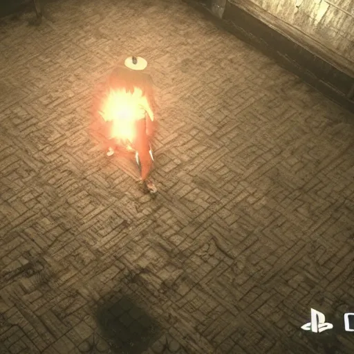 Image similar to playstation 5 screenshot of silent hill, overhead view, realistic, masterpiece