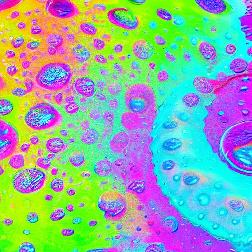 Prompt: Psychedelic droplets of water, digital, 4k