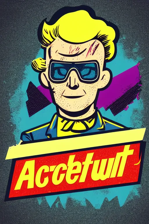 Image similar to fallout 7 6 retro futurist illustration art by butcher billy, sticker, colorful, illustration, highly detailed, simple, smooth and clean vector curves, no jagged lines, vector art, smooth andy warhol style