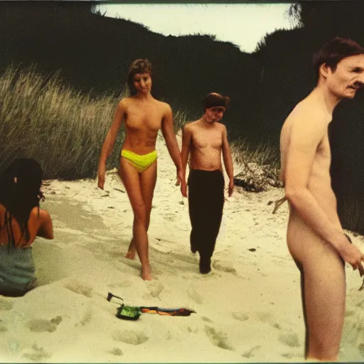 Image similar to polaroid beach gender reversal Tarkovsky