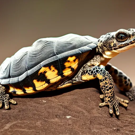 Image similar to an award winning photo of platinum black gecko tortoise looking at the camera, cute, nature photography, National Geographic, 4k