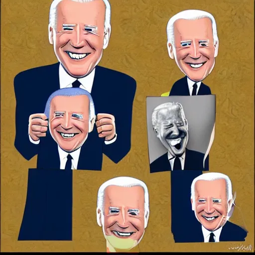 Image similar to joe biden charicature