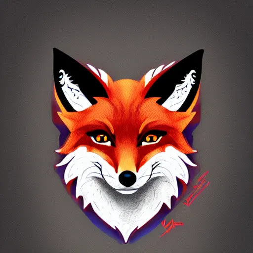 Prompt: digital art logo, angry fox, by James Jean and by artgerm , ultradetailed, trending on artstation,