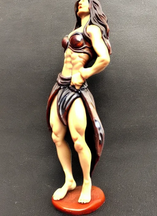 Prompt: Fine Image on the store website, eBay, Full body, 80mm resin detailed miniature of a muscular Goddess