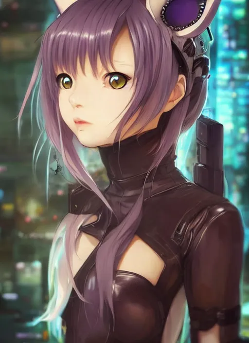 Prompt: cyberpunk nekopara fantastically detailed eyes cute girl portrait with fantastically detailed cat ears!!!!!!!!!!!! dressed like a cat modern anime style, made by Laica chrose, Mina Petrovic, Ross Tran, WLOP, Ruan Jia and Artgerm, Range Murata and William-Adolphe Bouguereau, unreal Engine Fantasy Illustration. award winning, Artstation, Hyperdetailed, 8k resolution ethereal bloom effect in pastel colours