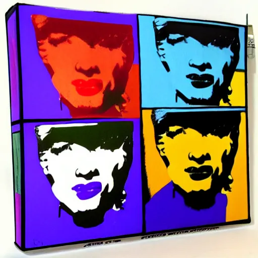 Image similar to original Warhol pop art painting - WinAmp Mp3 Player - 1960 Paint on Canvas