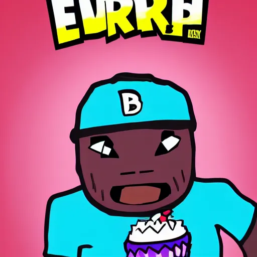 Image similar to edp with cupcake in fortnite art style