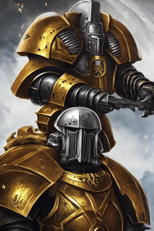 Image similar to armor portrait heros warhammer 4 0 k horus heresy fanart - the primarchs emperor by johannes helgeson animated with vfx concept artist & illustrator global illumination ray tracing hdr fanart arstation zbrush central hardmesh 8 k octane renderer comics stylized