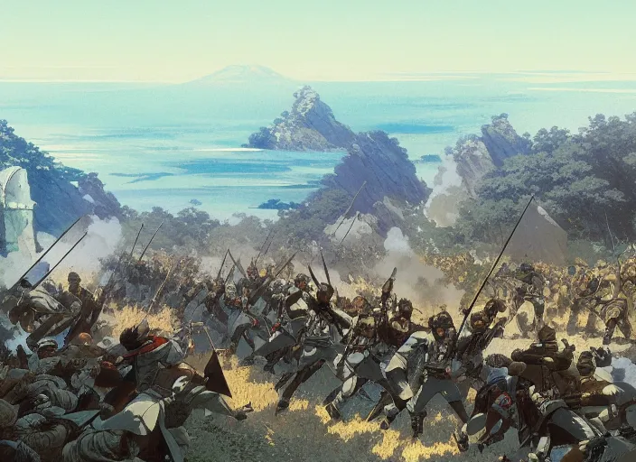 Image similar to battle of balaclava in october 1 8 5 4, finely detailed perfect art, painted by greg rutkowski makoto shinkai takashi takeuchi studio ghibli