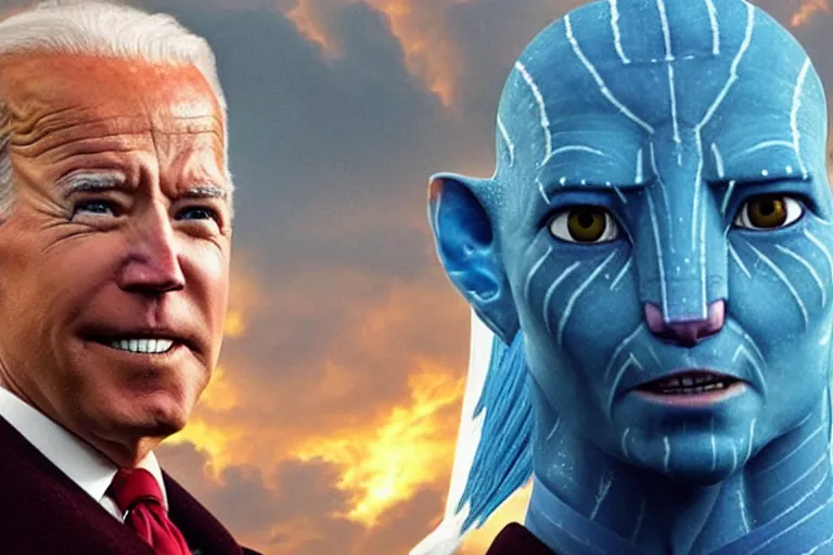 Prompt: “A still of Joe Biden in avatar the last airbender”