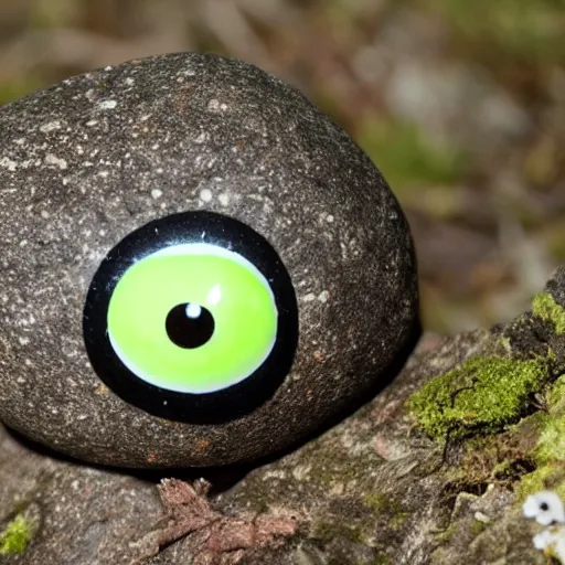 Image similar to small boulder with googly eyes