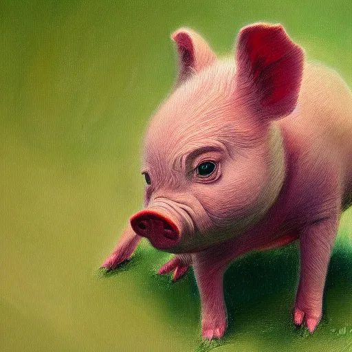 Prompt: angry piglet, detailed painting, 4 k, concept art