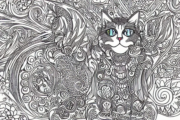 Image similar to a vector illustration of a cat goddess, highly detailed, elegant, intricate