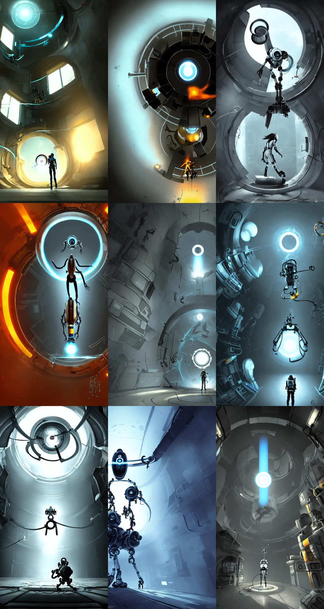 Prompt: portal 2 by valve software, test chamber, wallpaper, desktop background, behance, artstation, deviantart