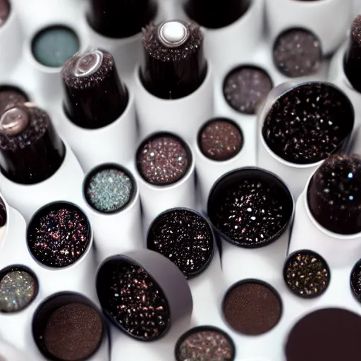 Image similar to high - end cosmetic photography close up of sprinkles mascara