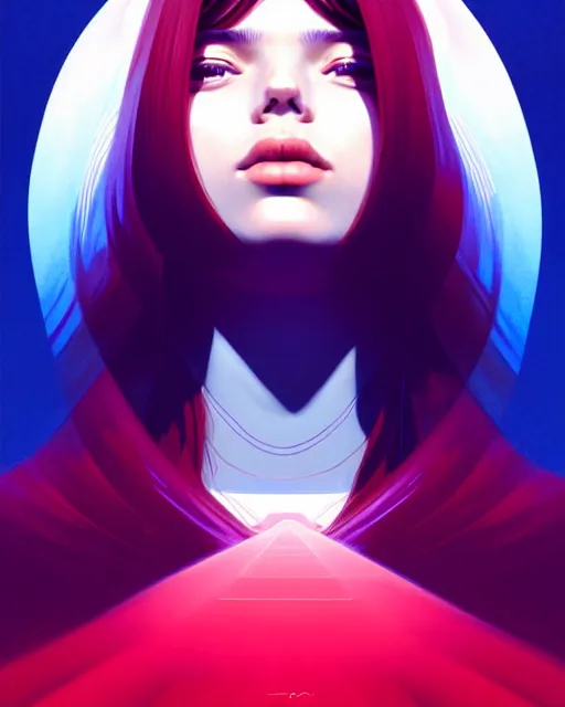 Image similar to beautiful girl floating in the middle of the sky, symmetrical face and body, symmetrical composition, dynamic wavey hair, detailed designs, digital painting, 4 k, by ilya kuvshinov, by greg rutkowski, atmospheric lighting