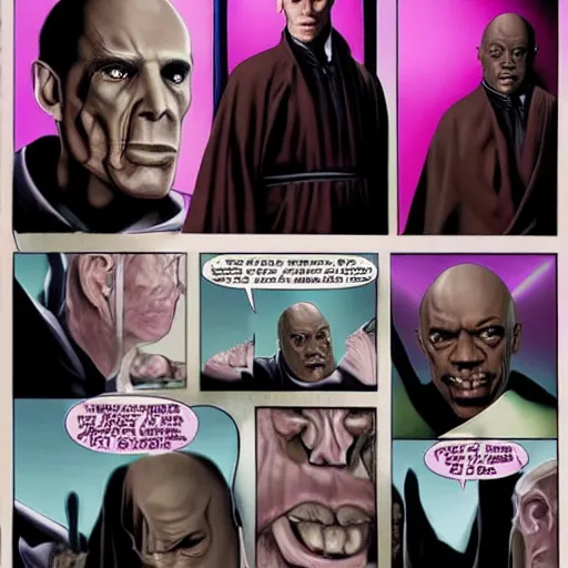 Prompt: lord voldemort as mace windu