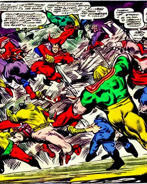 Prompt: The Spirit of the Bull Run, art by Jack Kirby