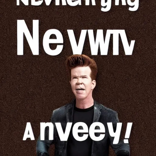 Prompt: never gonna give you up never gonna let you down never gonna run around and desert you never gonna make you cry never gonna say goodbye never gonna tell a lie and hurt you