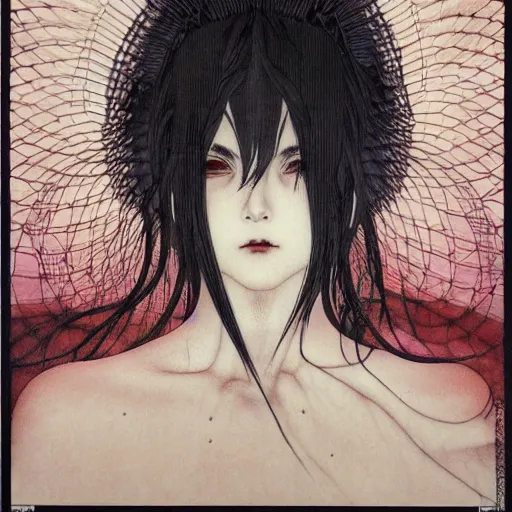 Image similar to prompt : portrait of muse soft light painted by takato yamamoto, inspired by ghost in shell anime, smooth face feature, intricate oil painting, high detail, sharp high detail, manga and anime