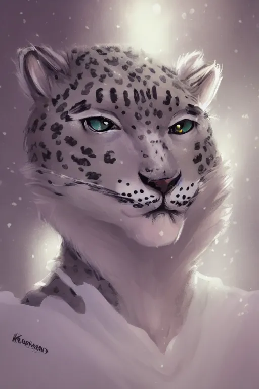 Image similar to anthropomorphic medieval snow leopard, trending on artstation, trending on furaffinity, digital art, by kawacy, anime, furry art, warm light, backlighting, cartoon, concept art