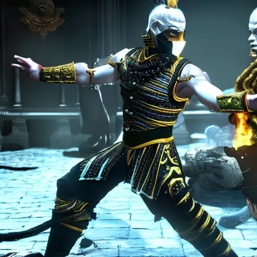 Image similar to Vajiralongkorn in Mortal Kombat XII, 4k, detailed,