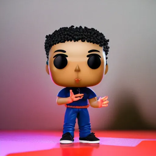 Prompt: funko pop of rapper youngboy never broke again, product shot, macro, hyper realistic, octane render, unreal engine, 4 k, 8 k