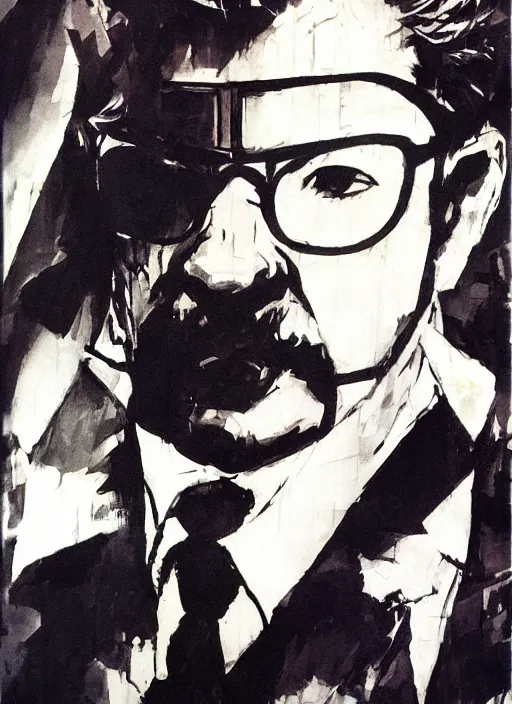 Image similar to salvador allende as a zombie by yoji shinkawa and noriyoshi ohrai