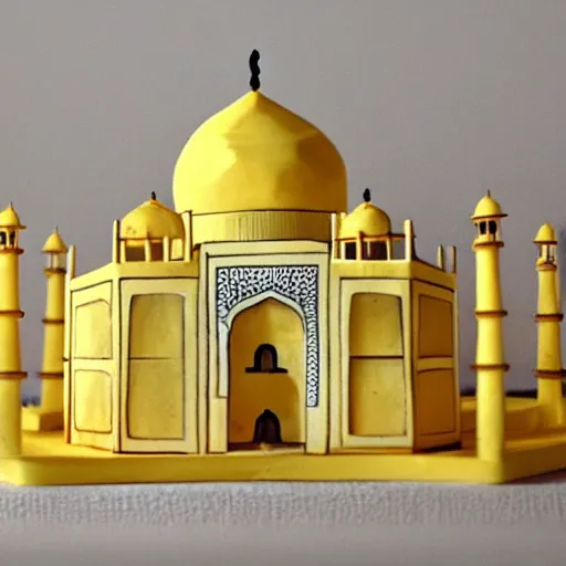 Image similar to cheese a reconstruction of the cheese taj mahal made ot of cheese, cheese