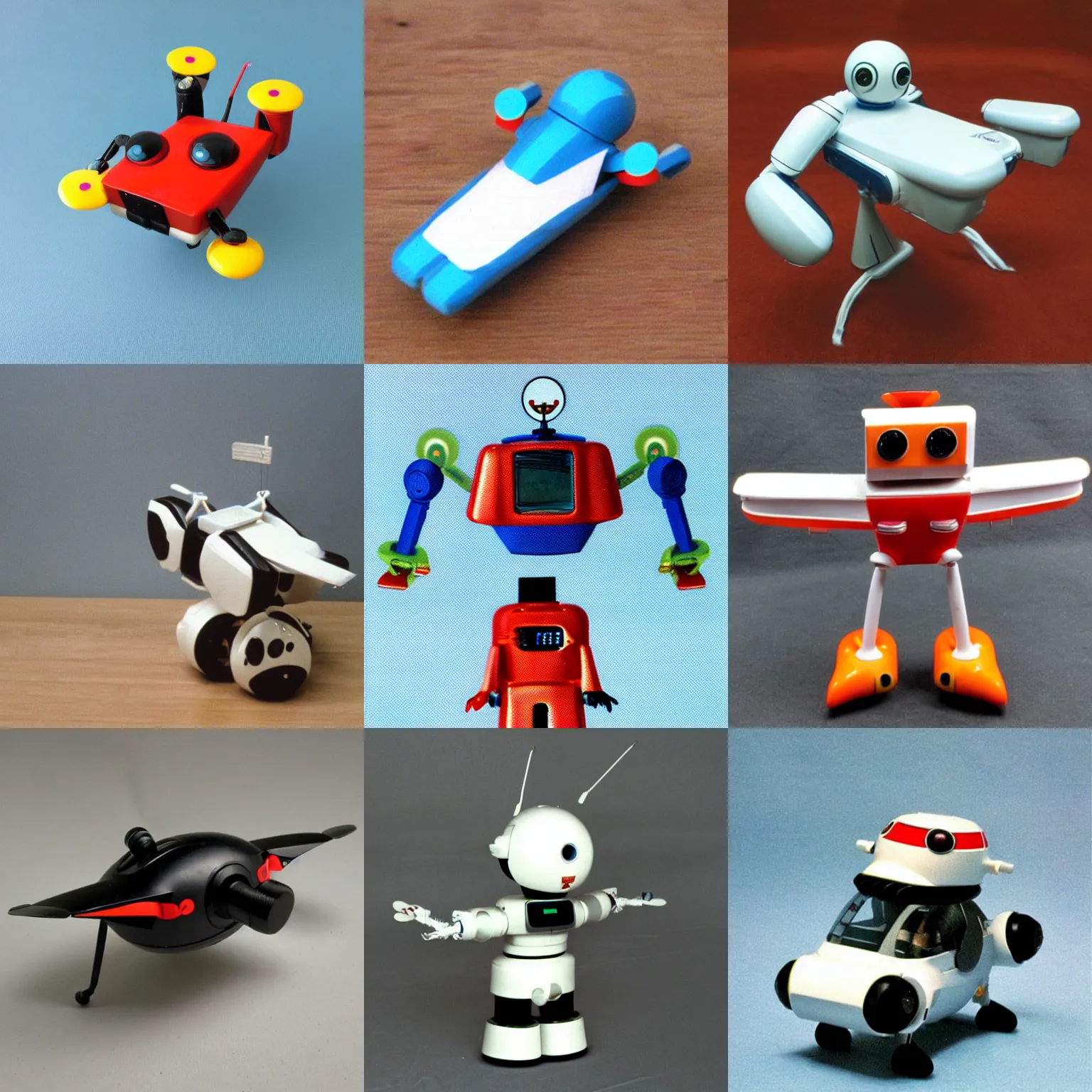 Prompt: mini flying robot 1 9 8 0 s retro - futuristic with no legs and no arms