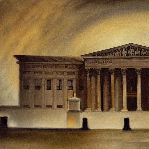 Image similar to supreme court dark painting by turner