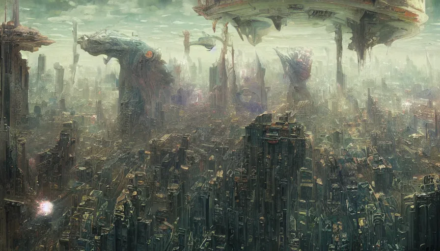 Image similar to supernova, neo brutalism city in space, elephantine, extraterrestrial, painted by ruan jia, raymond swanland, lawrence alma tadema, zdzislaw beksinski, norman rockwell, jack kirby, tom lovell, alex malveda, greg staples