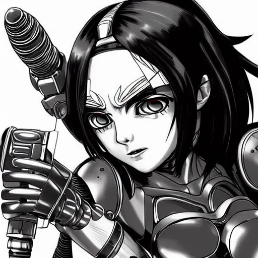 Prompt: battle angel alita!! very cybernetic and highly detailed, in the style of vitaly bulgarov, nanogirl, nanogirl v 2, bulgarov. com, thegnomonworkshop