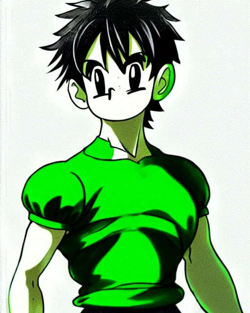 Image similar to anime art full body portrait of luigi bodybuilder character concept art, anime key visual of fight club, large eyes, finely detailed perfect face delicate features directed gaze, trending on pixiv fanbox, studio ghibli, extremely high quality artwork