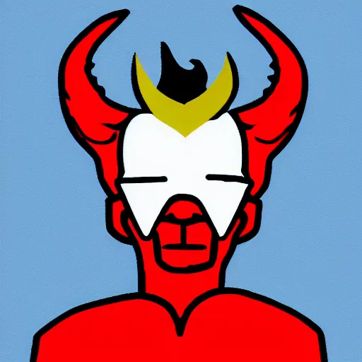 Prompt: satan body, with alexander abdulov head, in icon style, high quality, 8 k