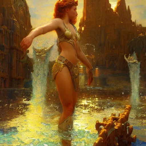 Prompt: atlantis. highly detailed painting by gaston bussiere, craig mullins, j. c. leyendecker 8 k