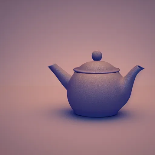 Image similar to teapot, 3d render, raytracing