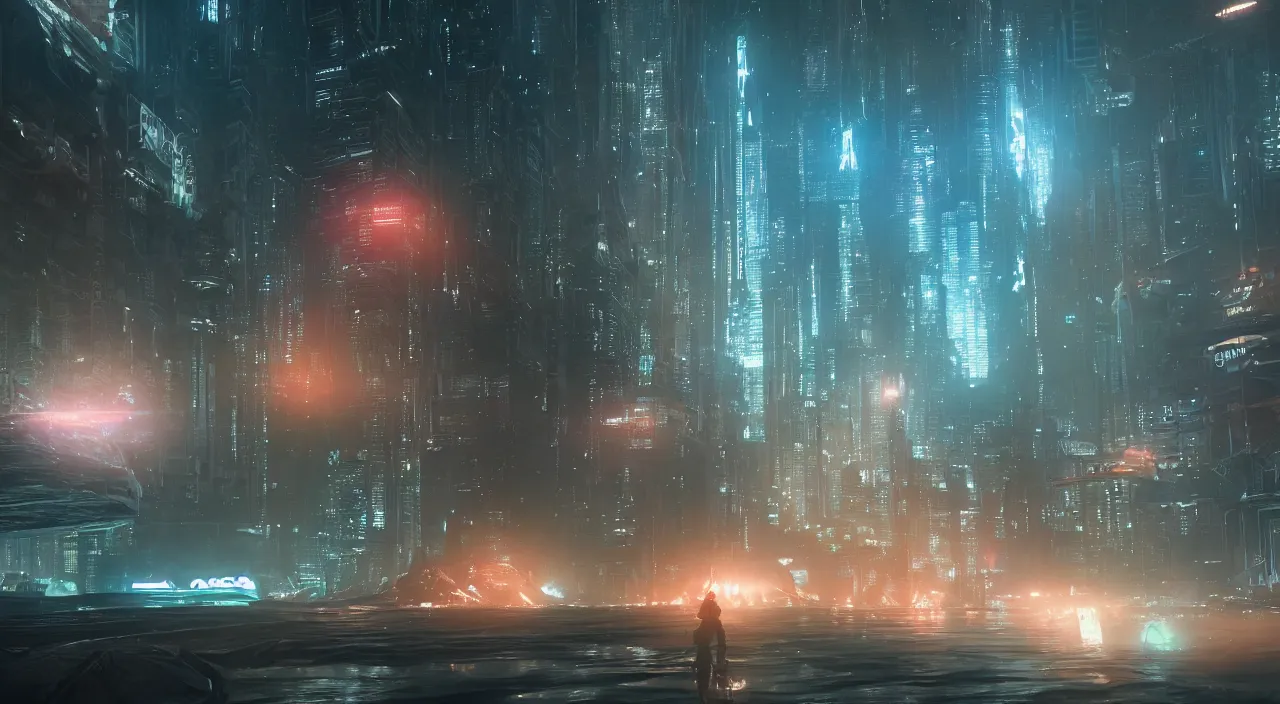 Prompt: concept art from altered carbon, futuristic, ultra realistic, concept art, intricate details, highly detailed, photorealistic, glowing aura, raytracing, global illumination, octane render, 8 k