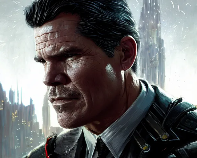 Prompt: highly detailed portrait of josh brolin as bruce wayne, in batman : arkham knight, stephen bliss, unreal engine, fantasy art by greg rutkowski, loish, rhads, ferdinand knab, makoto shinkai and lois van baarle, ilya kuvshinov, rossdraws, tom bagshaw, global illumination, radiant light, detailed and intricate environment