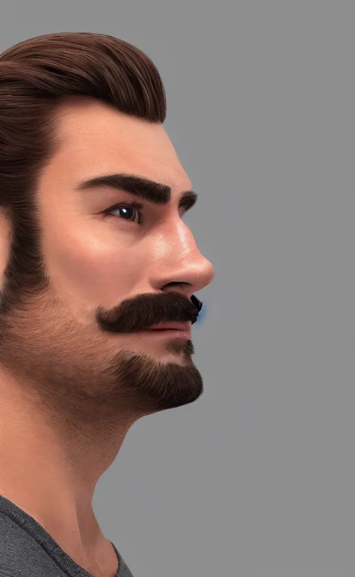 Image similar to handsome manly mario with stubble on dandruff shampoo bottle, photorealistic, realistic, photo, human - like, hdr, 8 k, high quality, high resolution, detailed, lossless, 8 k quality, 8 k resolution, 4 k