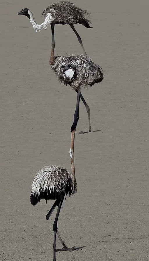 Image similar to stick figure ostrich, by yoshitaka amano