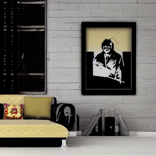Image similar to individual harry potter silk screen portrait banksy style