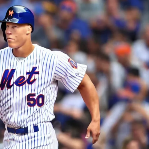 Aaron Judge in a NY Mets Uniform, Stable Diffusion