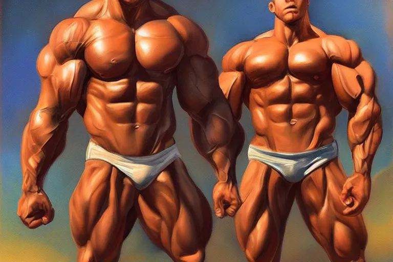 Image similar to muscle, fantasy, painting, ultra realistic!!!, clear weather, golden hour, sharp focus