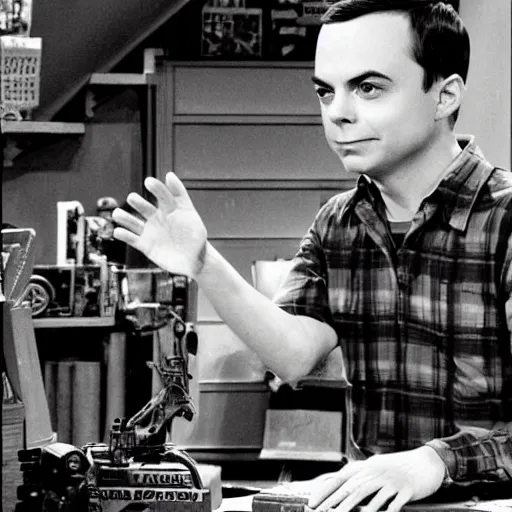 Prompt: millatary propoganda of sheldon cooper