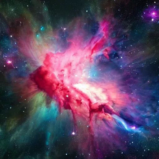 Prompt: A Nebula being formed, hyper realistic, HD, HQ, photo realistic