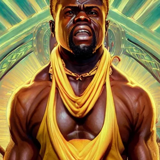 Prompt: kevin hart as dhalsim from street fighter, 4 k, ultra realistic, detailed focused art by artgerm and greg rutkowski and alphonse mucha