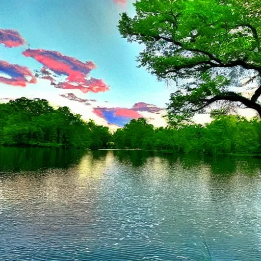 Prompt: carolina moon lazy ol'river time keeps floatin'on by moss hanging from an oak tree baby, it's just you and me sure makes one beautiful sight